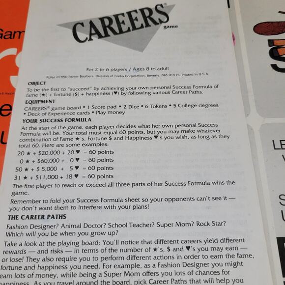 Parker Brothers Career's Vintage Board Game - Picture 3 of 4